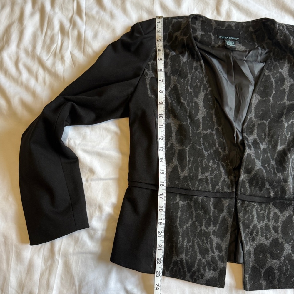 CYNTHIA ROWLEY Leopard Print Jacket SIZE L - Picture 7 of 11